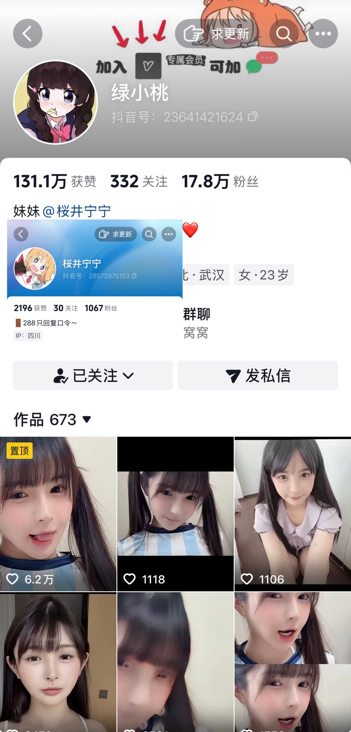 图片[1]-抖音绿小桃私人定制-电鸽